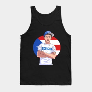 Boricua Puerto Rican Strong Pride Puerto Rico Flag Tank Top